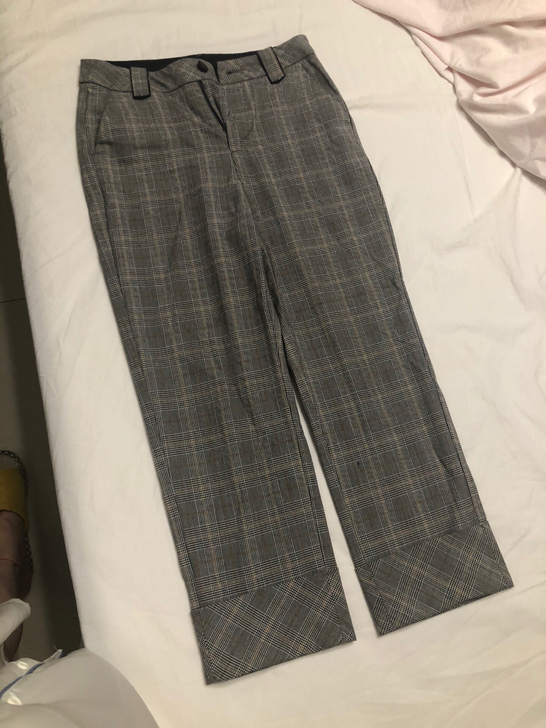 千鸟格七分西装休闲裤，S码闲置
