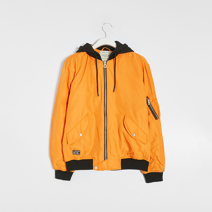 C&A连帽撞色保暖棒球棉服男 秋冬港味复古...