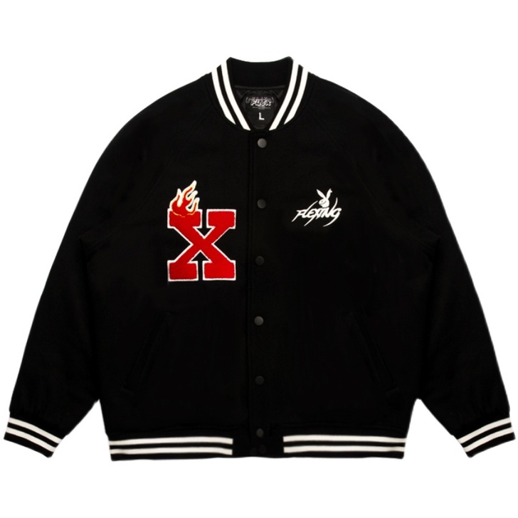 FLEXHOOD秋冬特惠秒杀黑色刺绣保暖宽...