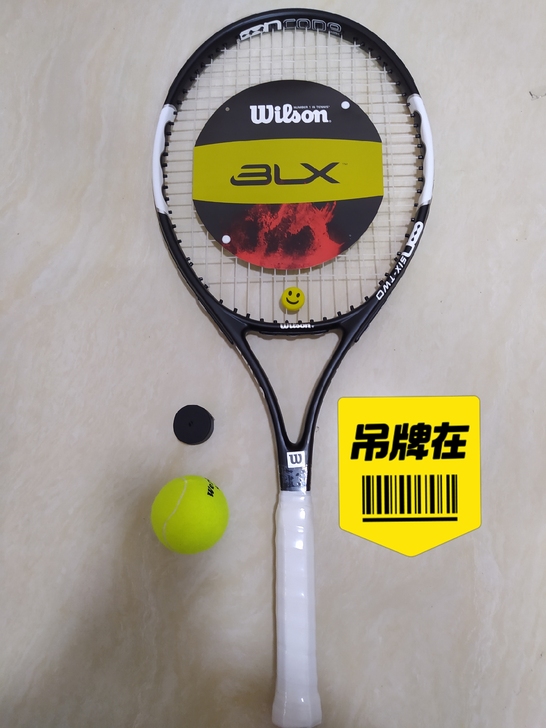全新威尔胜黑色网球拍威尔逊成人单人初学者大...