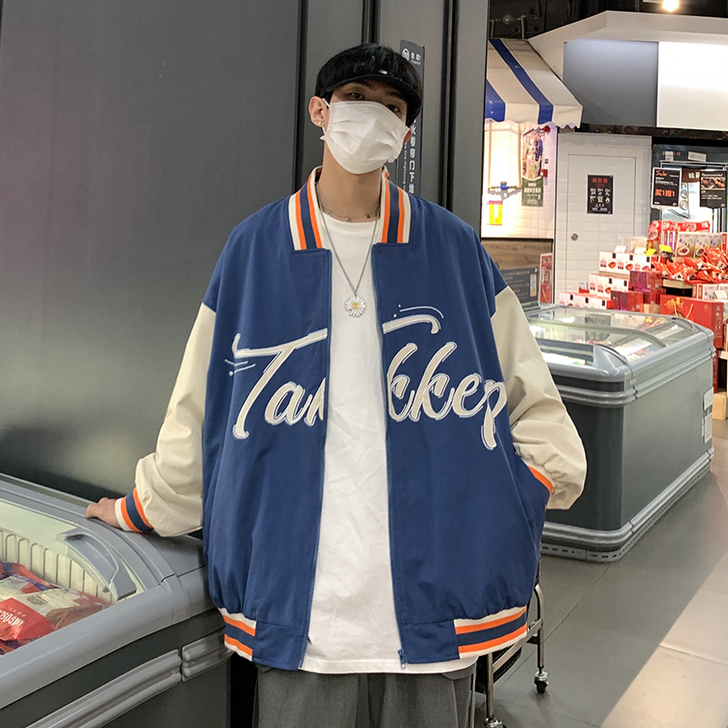 美式街头外套男春秋港风痞帅网红ins百搭棒...