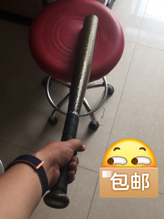 全新棒球棍子合金钢防身用25英寸斯巴达铜纹...