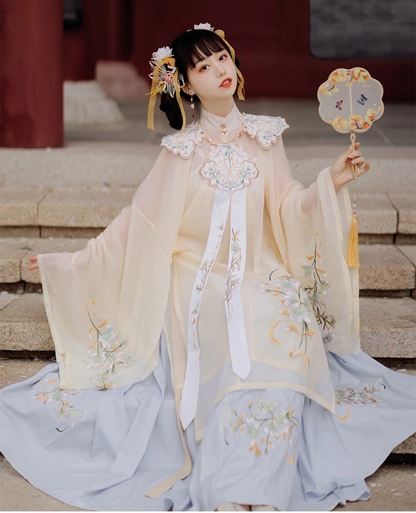 花物语汉服重工刺绣立领明制传统中国风汉服女...