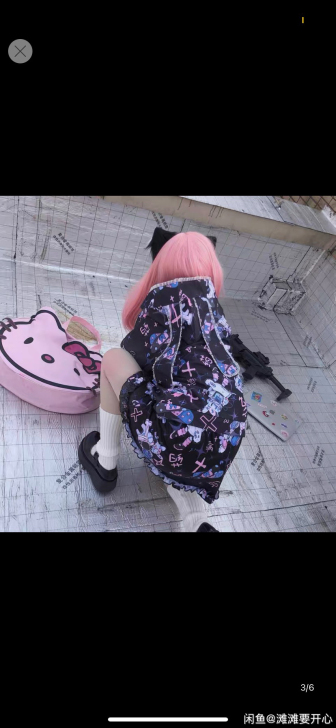 出一套）原创兔子外套 裙子原宿软妹中二印花...