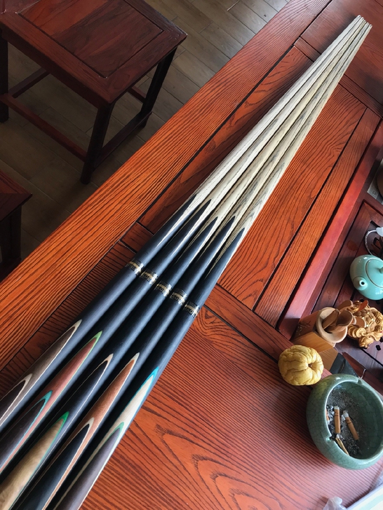 全新台球手工杆，10MM杆头，重量520g...