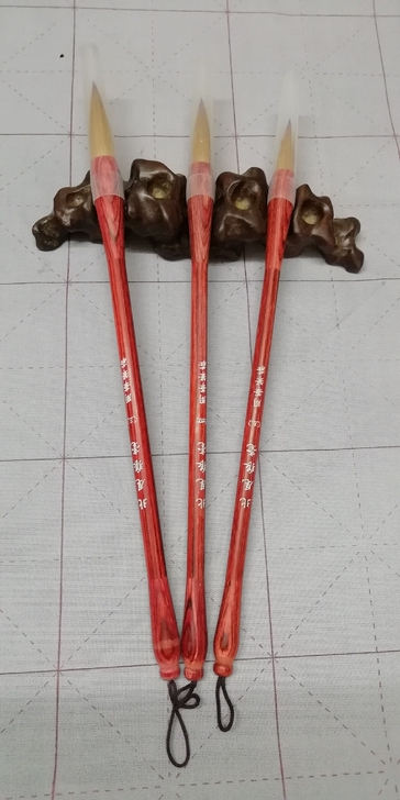 书法老师亲自定制的纯狼毫毛笔，纯毛制作，精...