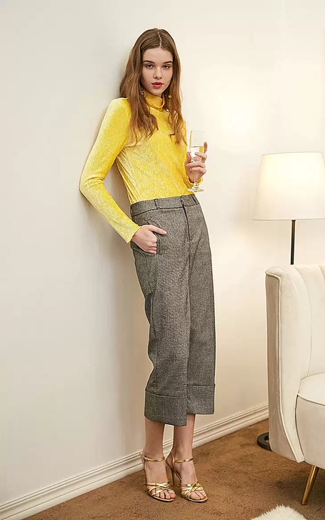 Vero Moda春季新款气质七分阔腿休闲...