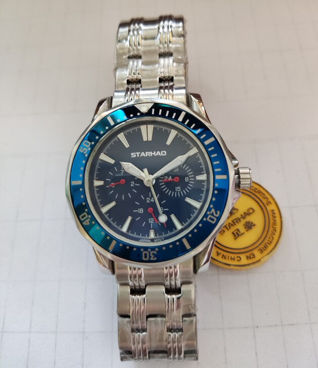 星豪石英表，男士，直径41mm，全新，走时...