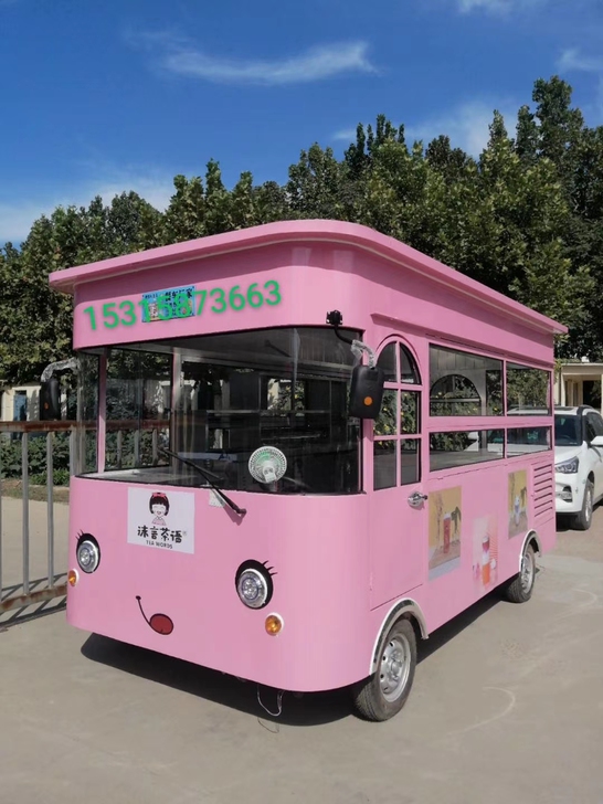多功能电动四轮小吃车，四轮电动餐车，早餐流...