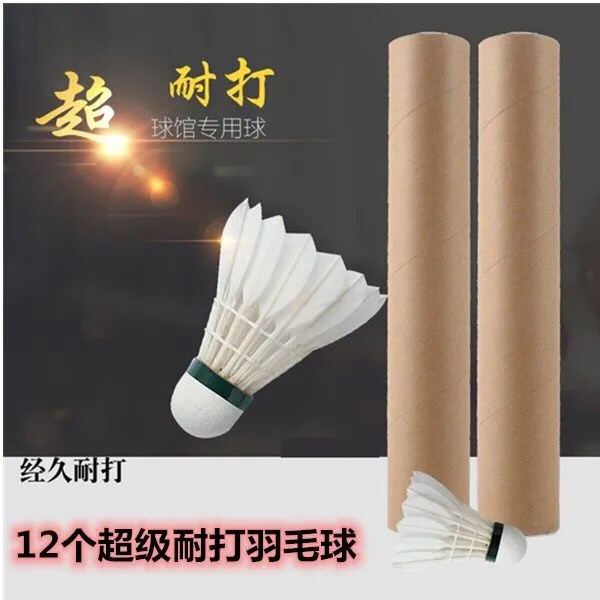 鹅毛羽毛球12装训练球 耐打羽毛球
