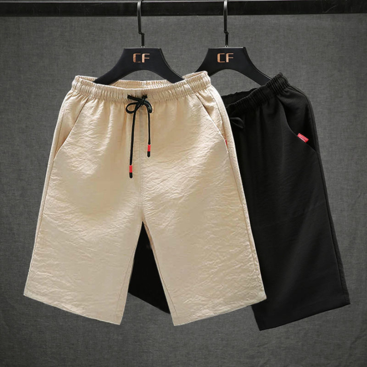 低价出售短裤男夏季超薄冰丝五分裤男潮宽松休...