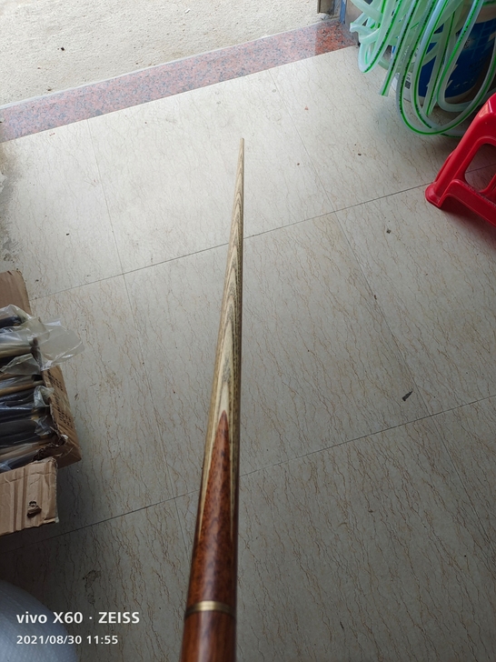 台球杆难得的一支好杆，11剑纹杆头9.5只...