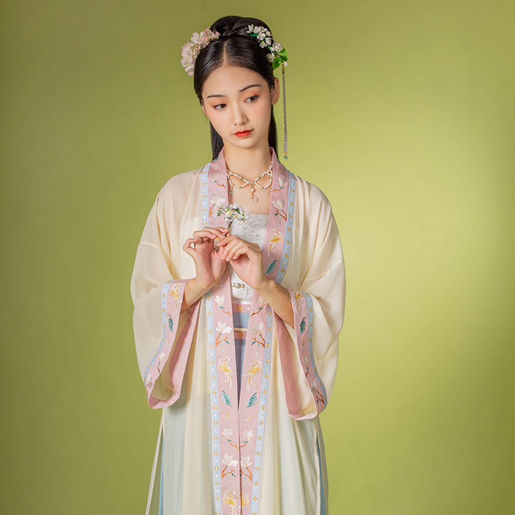 池夏离骚:芷若 明制半袖褂子百迭裙两件套 ...