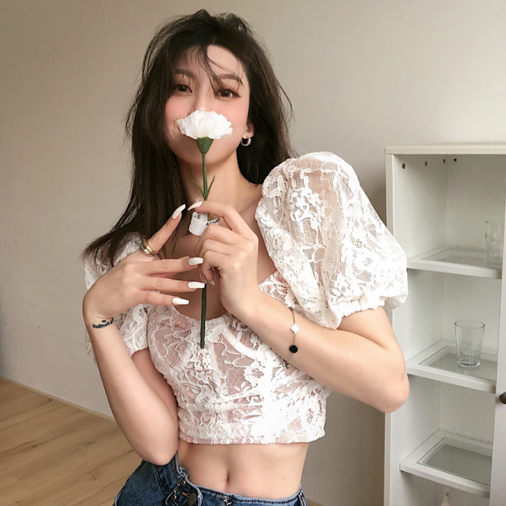 蕾丝雪纺衫 韩风 非常好看 我买了两件 S...
