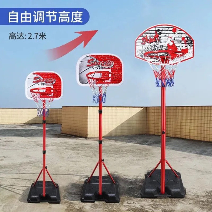 超市不做了剩下9架篮球架户外可升降投篮框青...