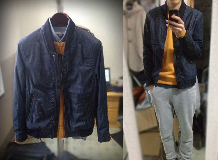 85成新，SIEG 画报新款男士牛仔布料修...