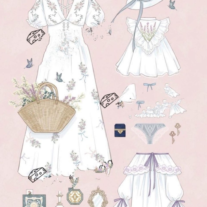 画集fouatons日系服装设计小清新少女...