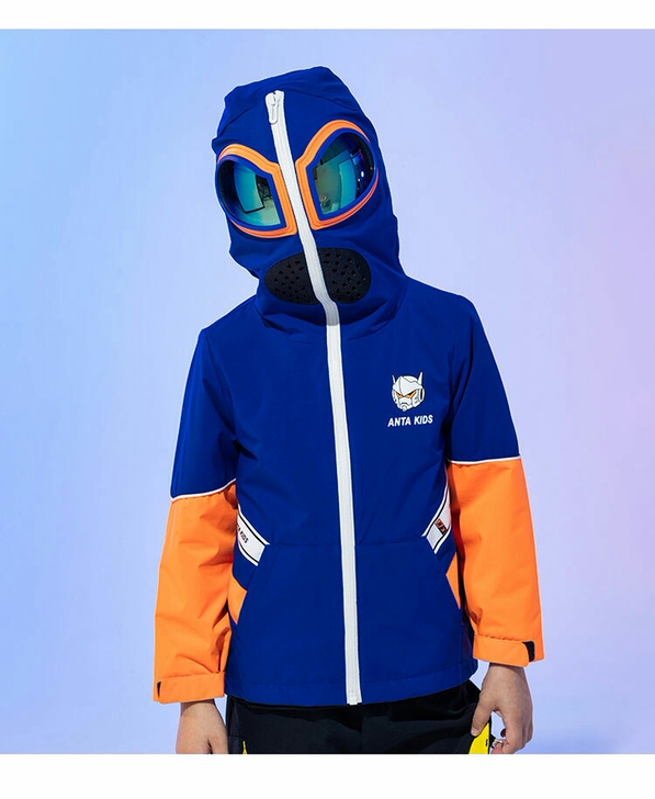 安踏童装男童外套丝光绒运动上衣加厚保暖防风...