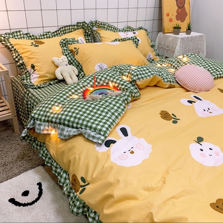 床上用品3件套 尺寸1.5M 买回来机洗了...