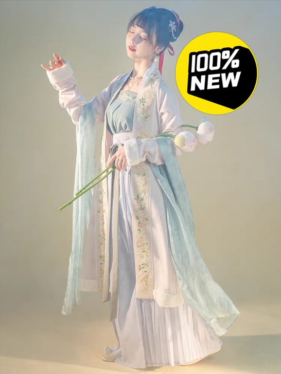 全新重回汉唐汉服千秋令宋制汉服直领对襟袄，...