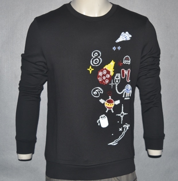 mangano秋冬男装长袖T恤卫衣印花刺绣...