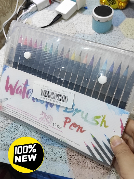 水溶性软毛水彩笔学生美术勾线笔手绘画笔套盒...