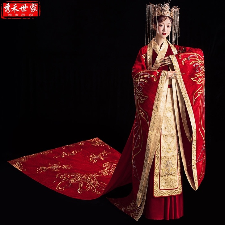 汉式婚服情侣套装古装嫁衣结婚中式婚礼周制汉...