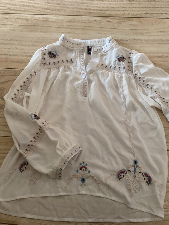 全新雪纺衫，小立领，带精美刺绣，m码，我穿...