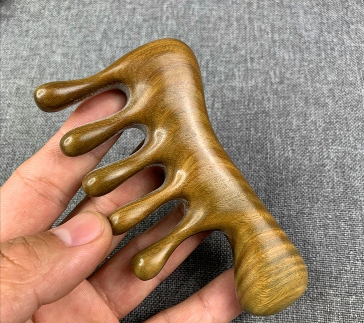 绿檀小手柄梳