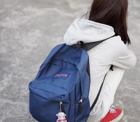 全新藏青色Jansport杰斯伯正品双肩背...