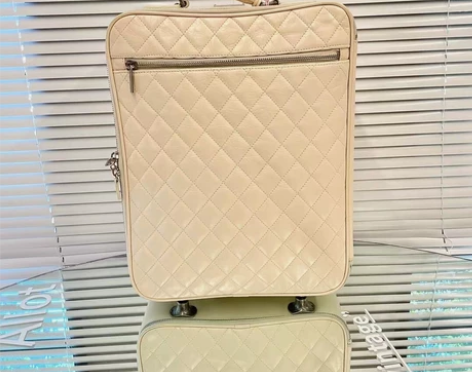 vintage Chanel米色行李箱 小...