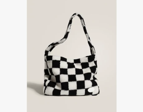 MCDODO定制 白鹿同款棋盘格羊羔毛绒腋...