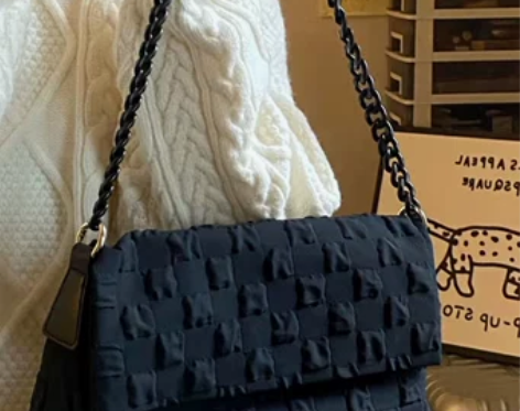 MCDODO定制款 链条邮差包女帆布包腋下...