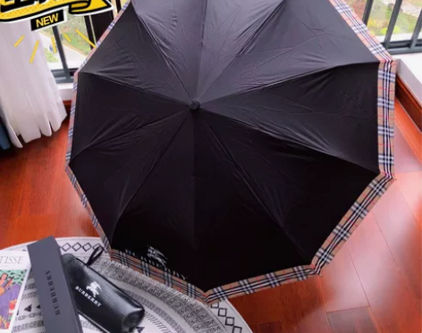 BURBERRY经典格子雨伞巴宝莉全自动晴...