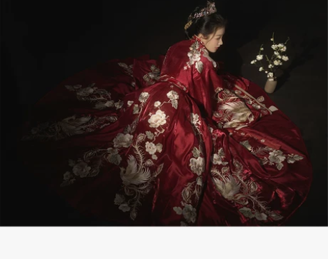 汉旸凰兮汉服女原创晋制婚服一片式十二破裙三...