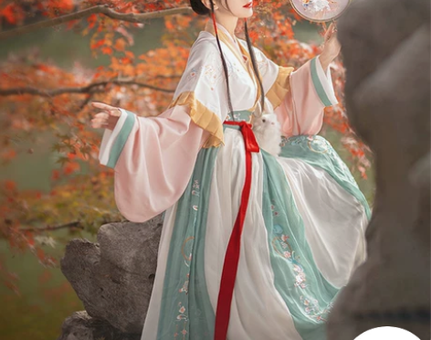 醉雨朵兔莲语汉服女正品原创中国风白菜晋制齐...
