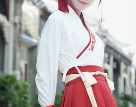 杜若古风服装仙女清新淡雅飘逸襦裙汉服交领女...