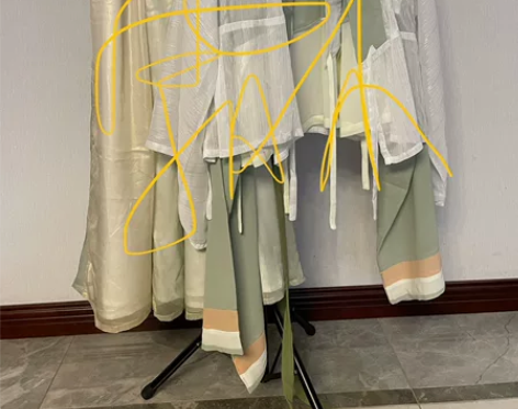 花朝记 淡竹叶 魏晋风三件套 实物颜色偏蓝...