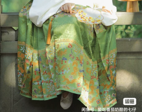 出m码绿色兰若庭如意松鼠马面裙汉服 m码 ...