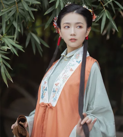 「兰若庭」汉服 明制长比甲 双层 L码 小...