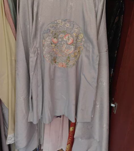 兰若庭如约 圆领大襟 一点点蓝 S码 穿过...