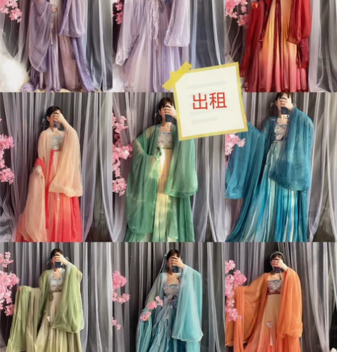 【出租】玉术诃子裙唐风唐制大袖衫国风仙女诃...
