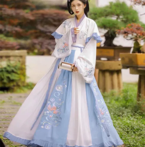 出 玉术正品汉服女妙菡原创晋制齐腰交领襦...