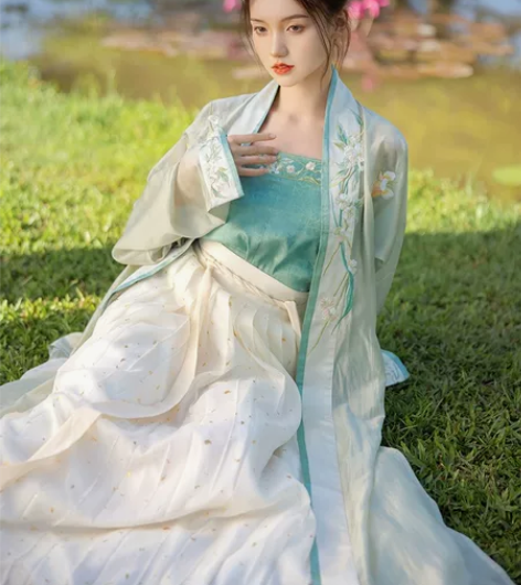 桔屿原创汉服女【梨花先雪】宋制对襟长衫褙子...