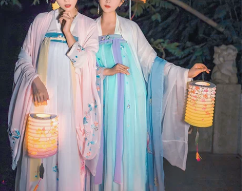 如梦霓裳汉服女装对襟上襦大袖衫天仙子缨络绣...