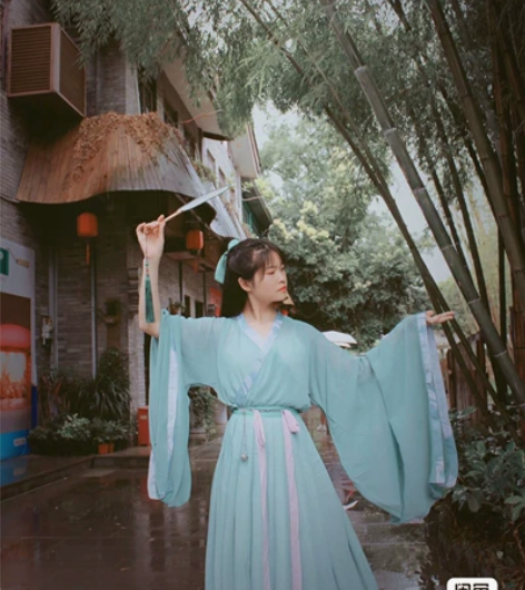 如梦霓裳汉服女中国风交领齐腰襦裙鹿鸣大袖衫...