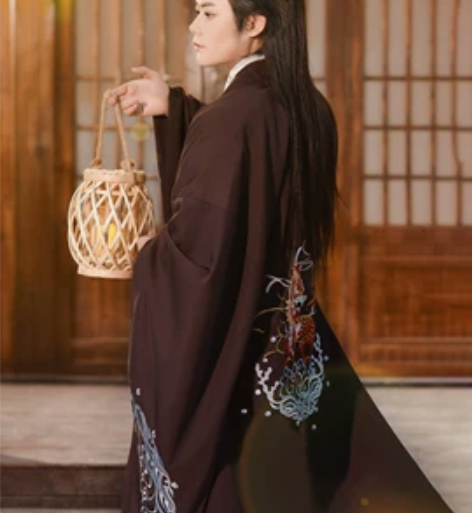 汉服  棕色大袖衫 麟泽踏浪  原价四百六...