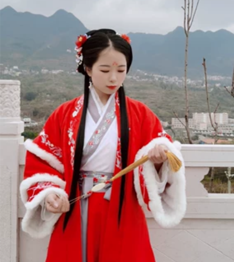 【暖暖】茗月萱刺绣宋制汉服女秋冬改良套装汉...