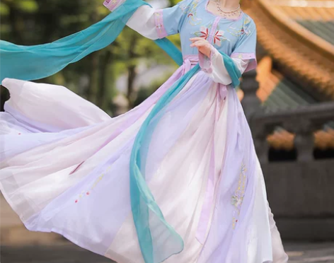 妃亦坊原创汉服女【琳琅】坦领半臂三件套齐腰...