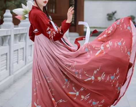 艺缕赤鸢传统汉服齐胸襦裙日常清新6米大摆正...